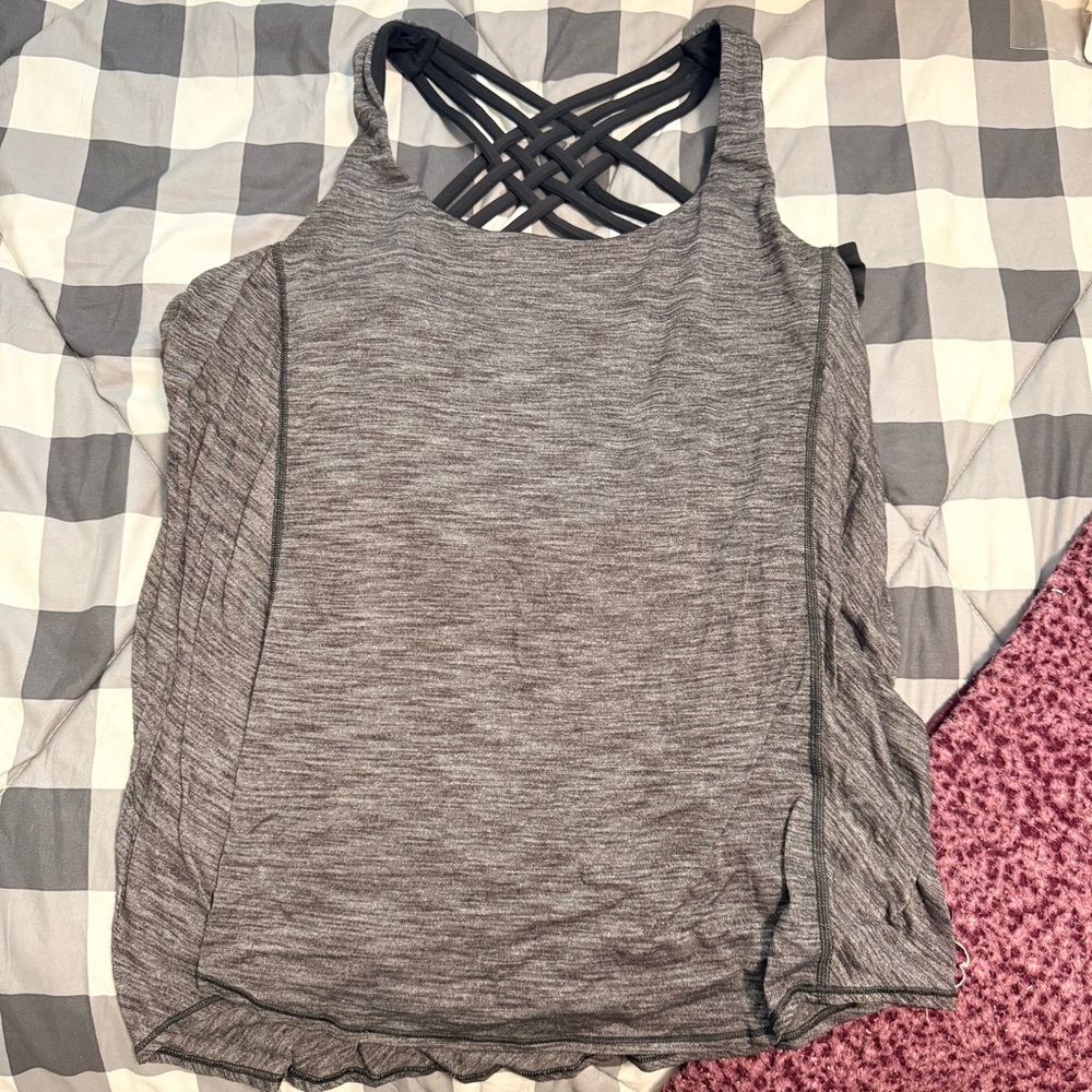 EUC Lululemon Tank with Attached Sports Bra Size 10
